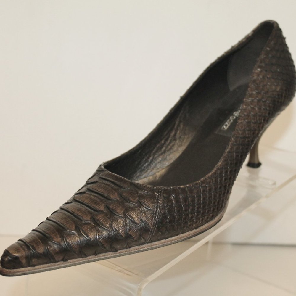Alberto Gozzi Genuine Python Heels Shoes - Picture 2 of 15